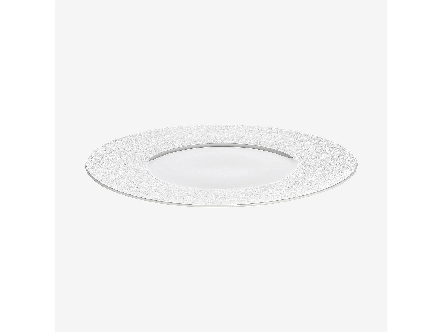Lot de 6 assiettes plates en porcelaine - 27 cm - Blanc