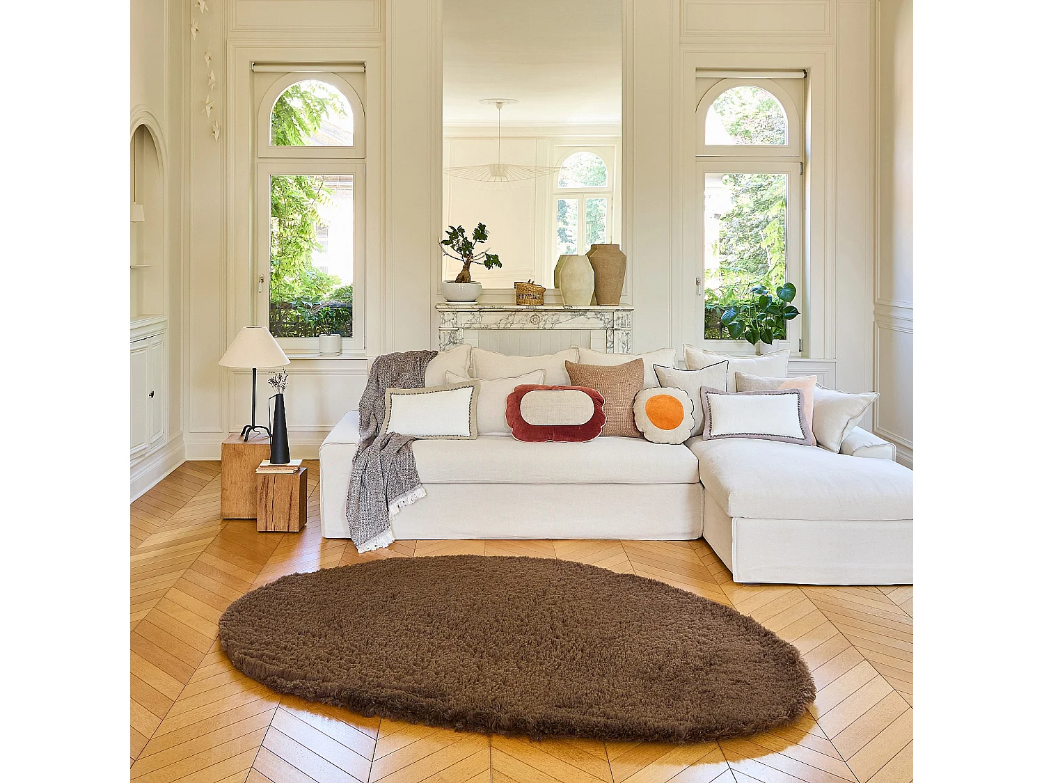 Habitat - Tapis finition fourrure - 160 x 230 cm - Brun - Cazimir