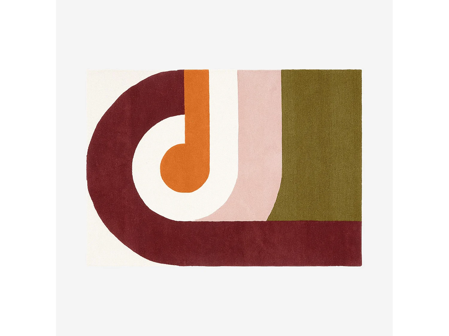 Habitat - Tapis tufté et bouclette en laine - 170 x 240 cm - Bronze et bordeaux - Design by Floriane Jacques - Bonnie