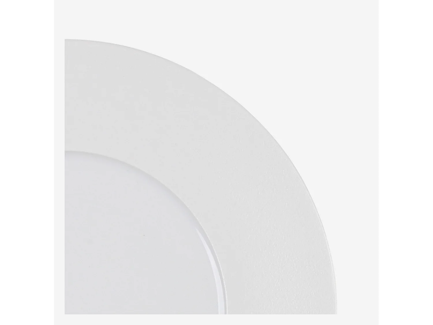 Lot de 6 grandes assiettes plates en porcelaine - 29 cm - Blanc
