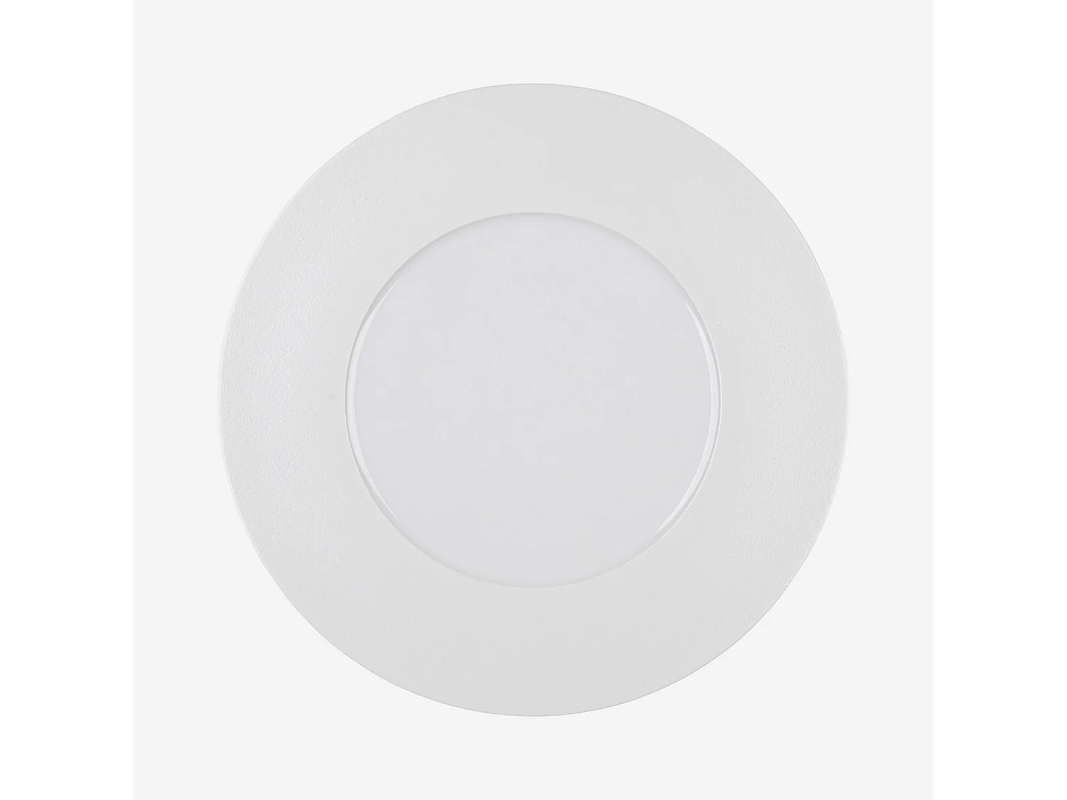 Lot de 6 grandes assiettes plates en porcelaine - 29 cm - Blanc