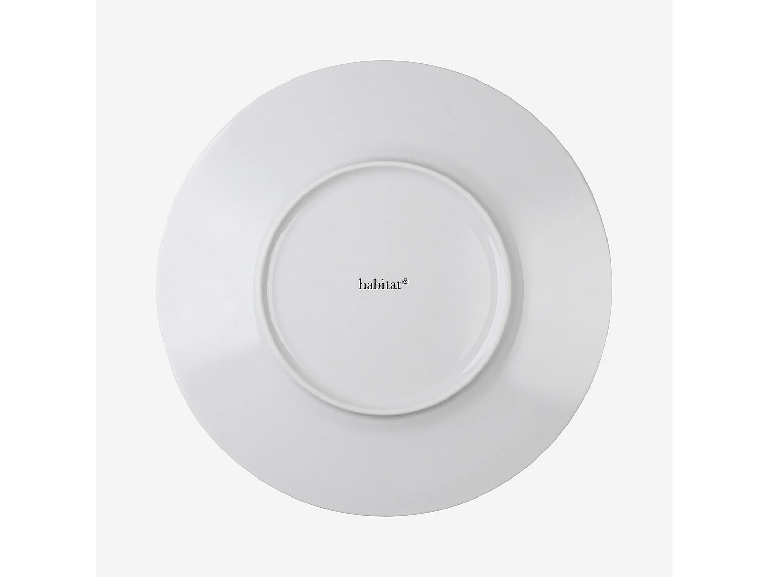 Lot de 6 grandes assiettes plates en porcelaine - 29 cm - Blanc