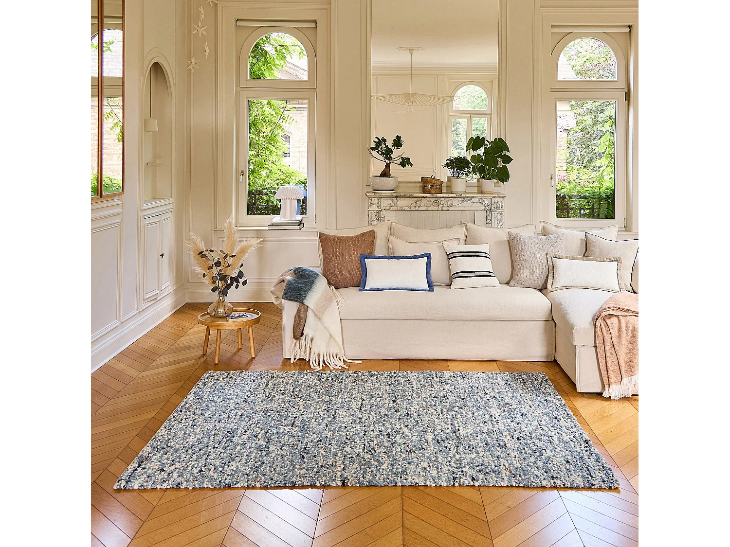 Habitat - Tapis tissé en laine - 160 x 230 cm  - Bleu - Benoite