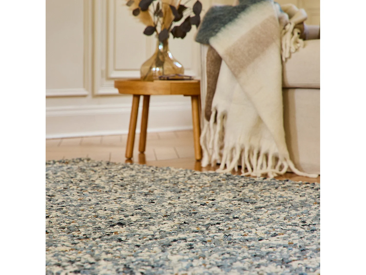 Habitat - Tapis tissé en laine - 160 x 230 cm  - Bleu - Benoite