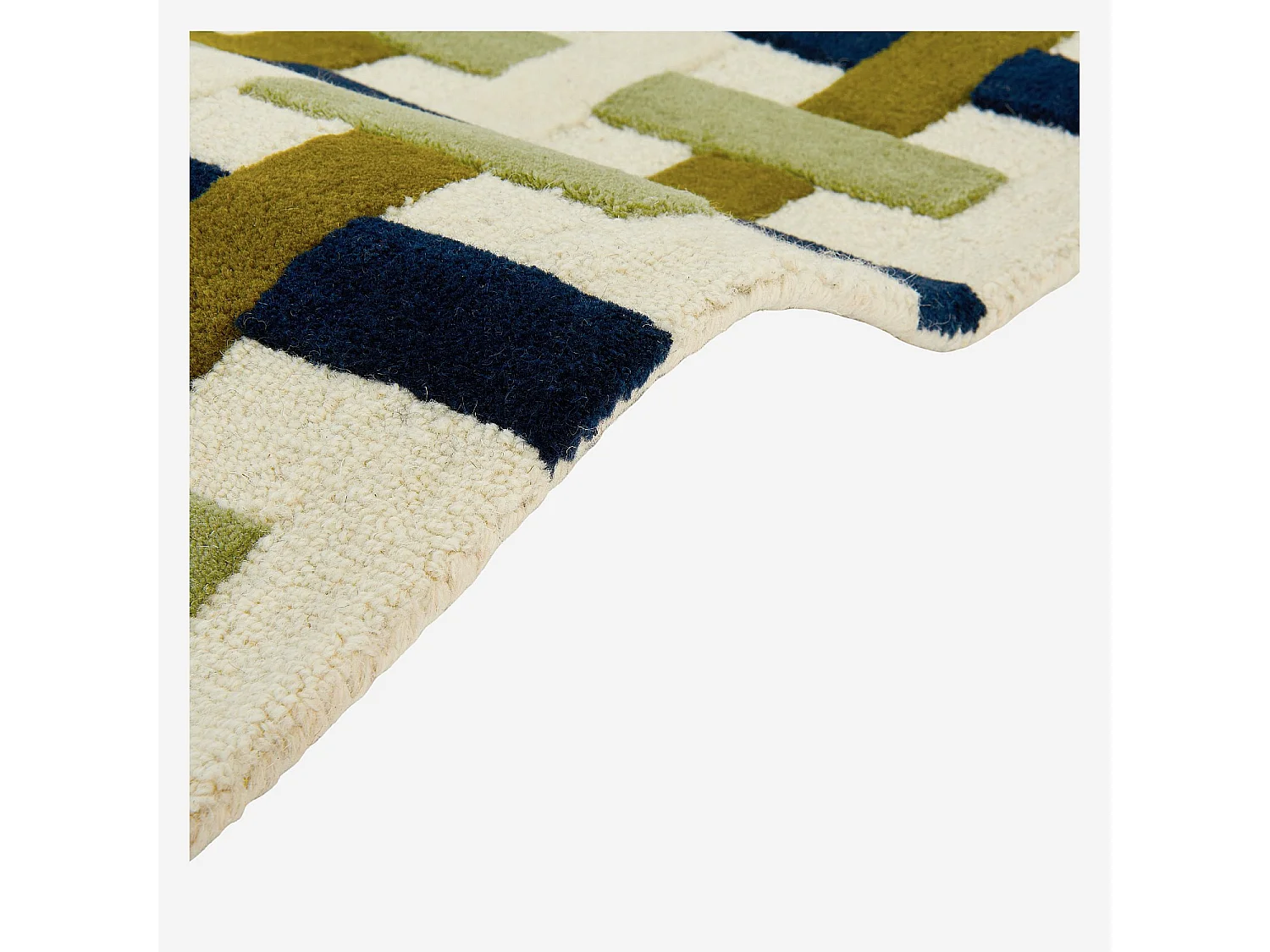 Habitat - Tapis tufté en laine - 170 x 240 cm - Vert - Design by Floriane Jacques - Bertin