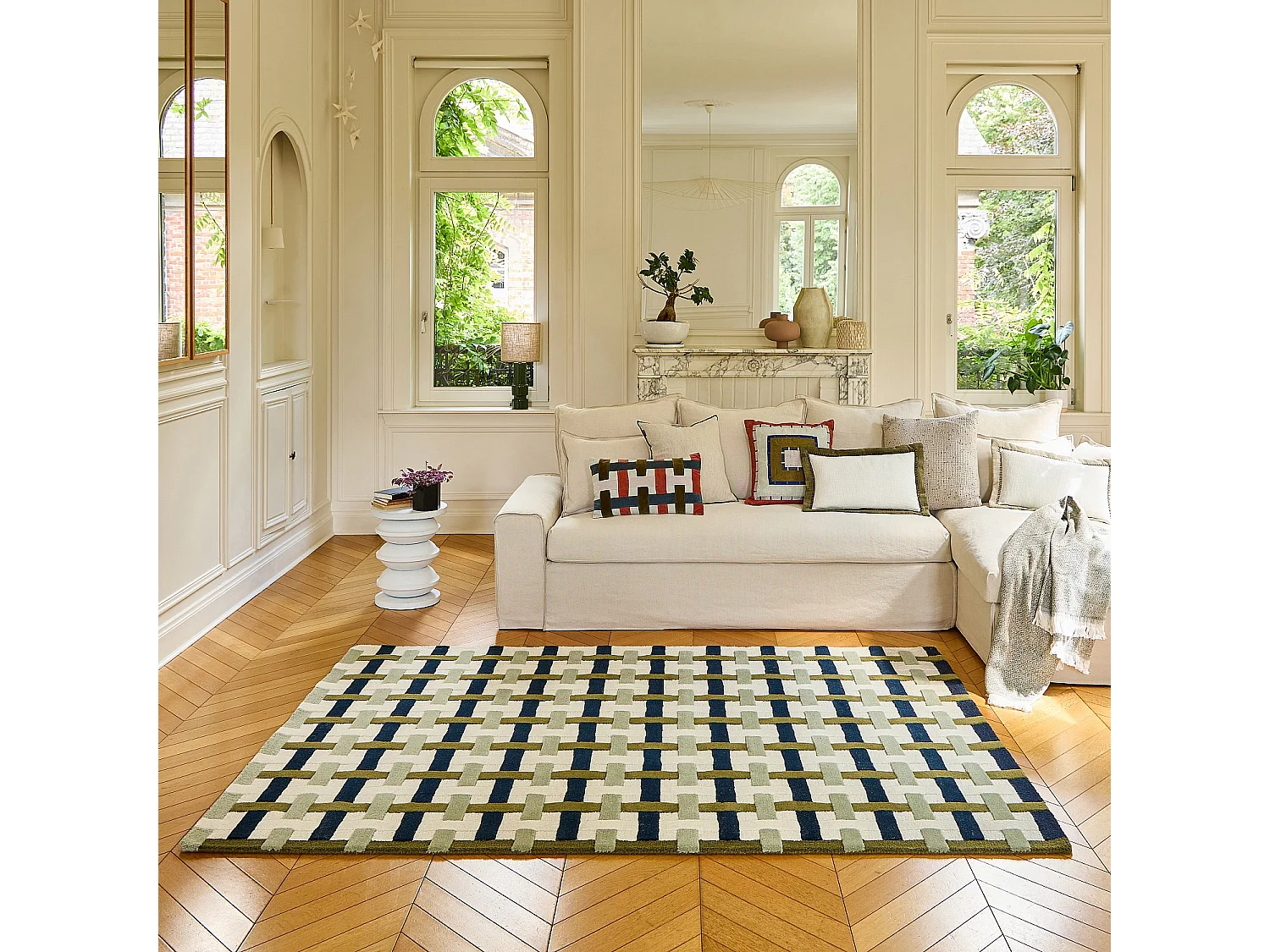 Habitat - Tapis tufté en laine - 170 x 240 cm - Vert - Design by Floriane Jacques - Bertin