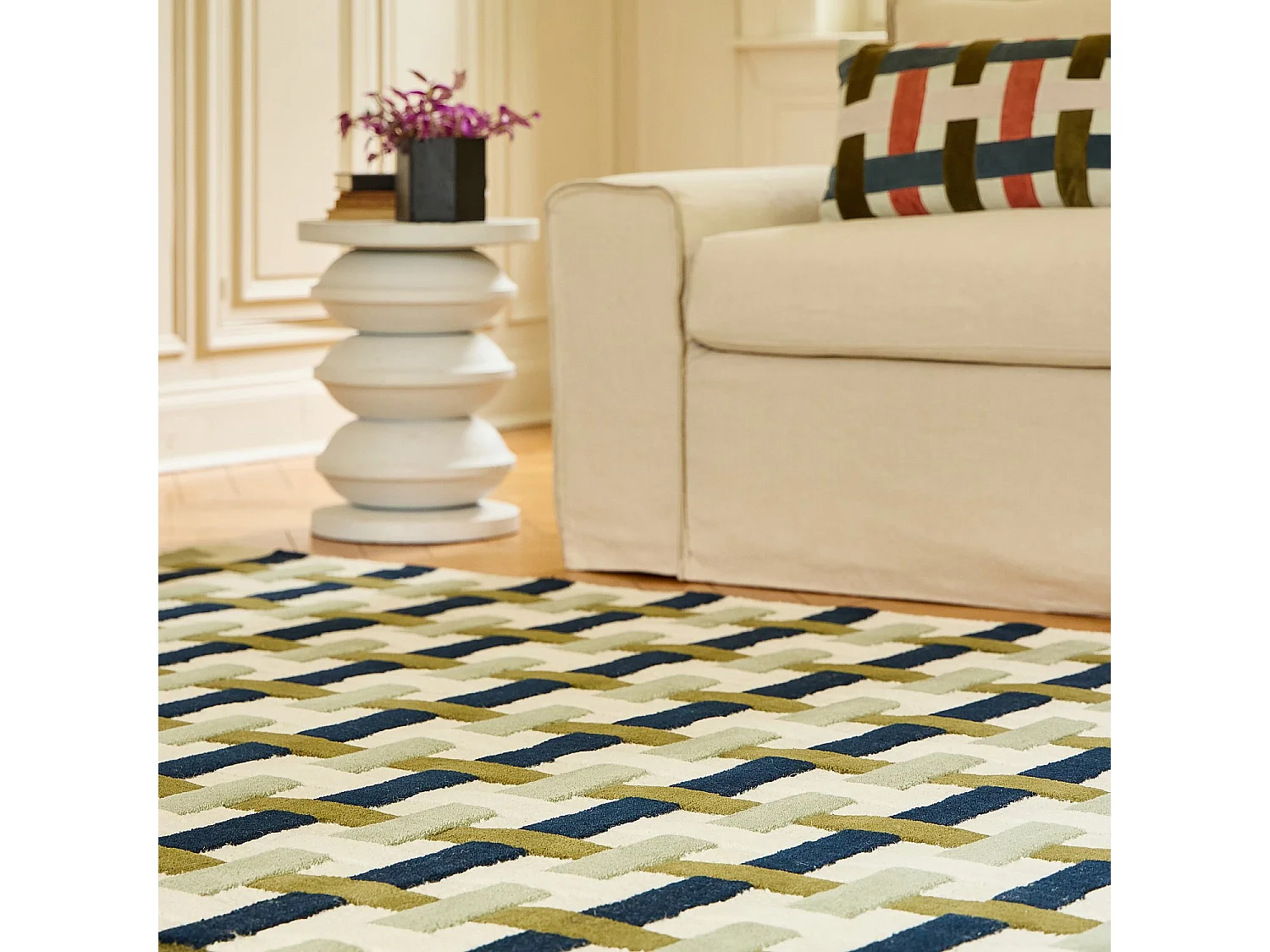Habitat - Tapis tufté en laine - 170 x 240 cm - Vert - Design by Floriane Jacques - Bertin