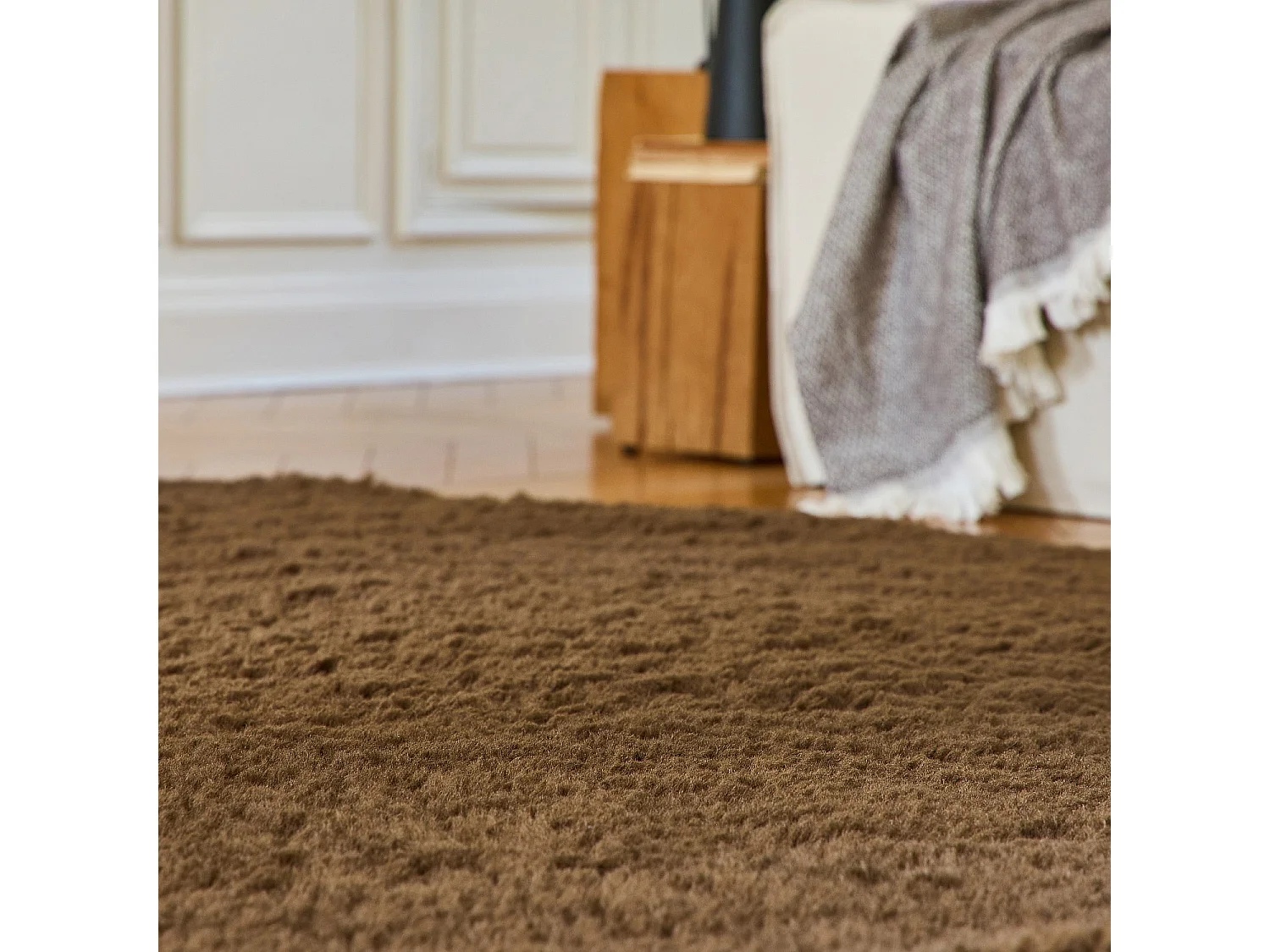 Habitat - Tapis finition fourrure - 120 x 170 cm - Brun - Cazimir