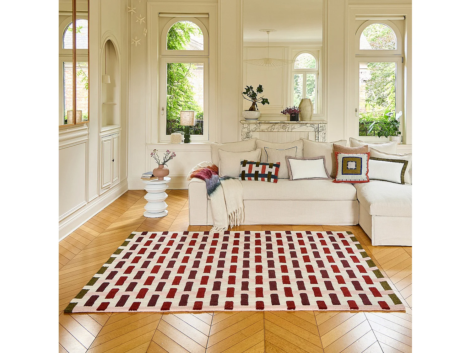 Habitat - Tapis tufté en laine - 170 x 240 cm - Bordeaux - Design by Floriane Jacques - Bertin