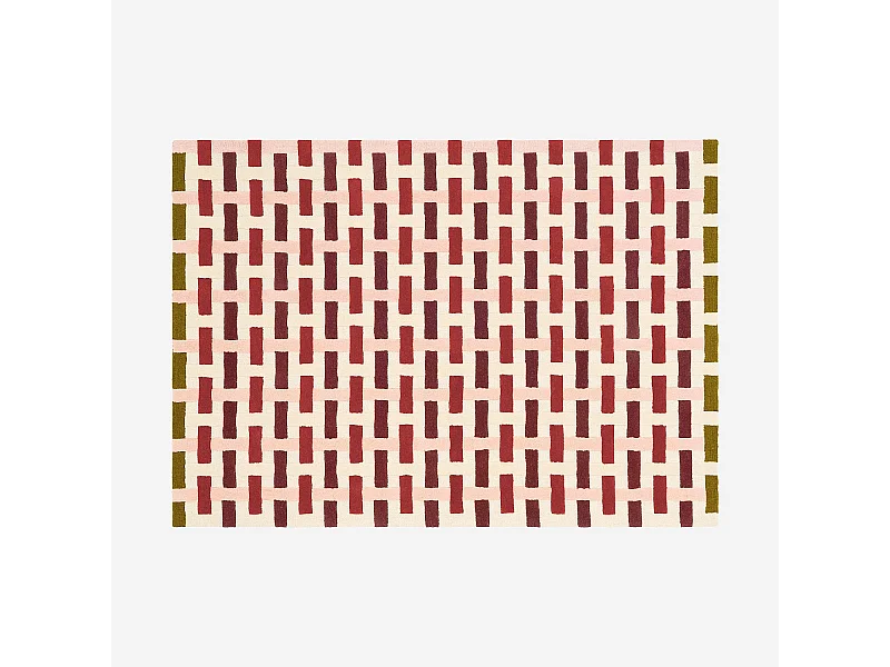 Habitat - Tapis tufté en laine - 170 x 240 cm - Bordeaux - Design by Floriane Jacques - Bertin