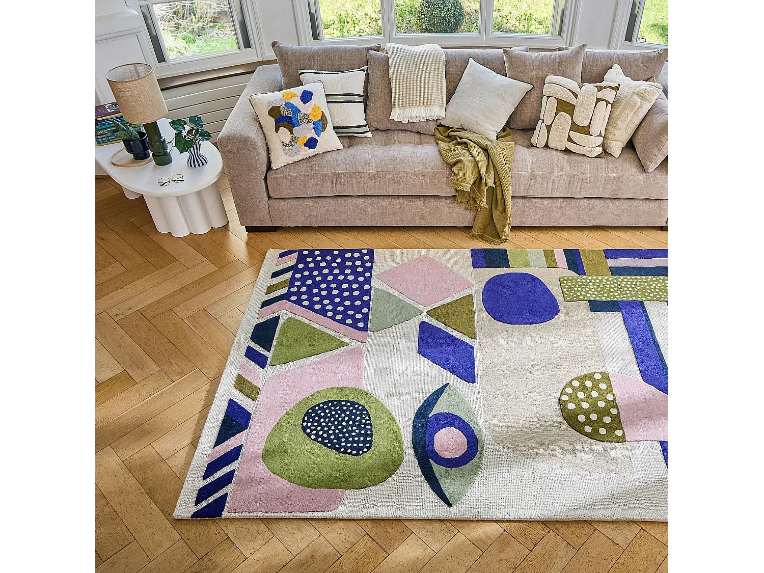 Habitat - Tapis tufté en laine - 170 x 240 cm - Bleu nuit - Design by Floriane Jacques - Raoul