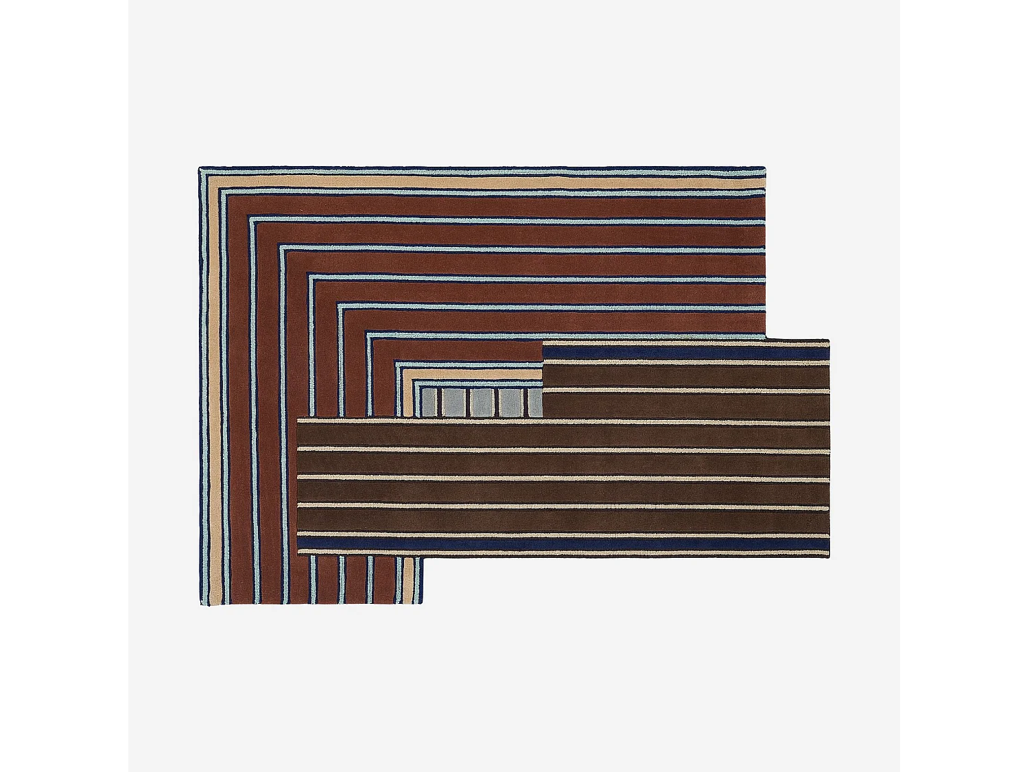 Habitat - Tapis en laine - 165 x 240 cm - Brun - Design by Constance Frapolli - Galon