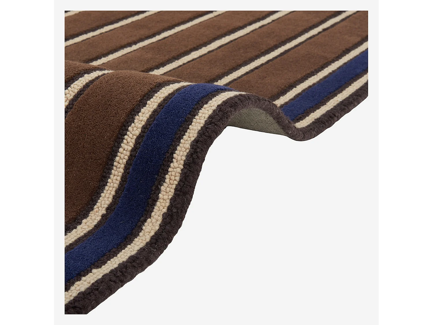 Habitat - Tapis en laine - 165 x 240 cm - Brun - Design by Constance Frapolli - Galon