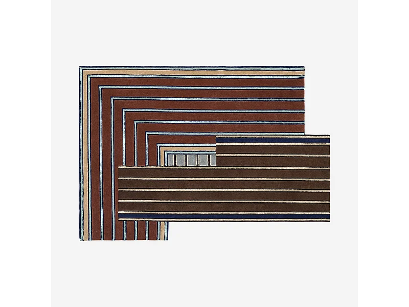 Habitat - Tapis en laine - 165 x 240 cm - Brun - Design by Constance Frapolli - Galon