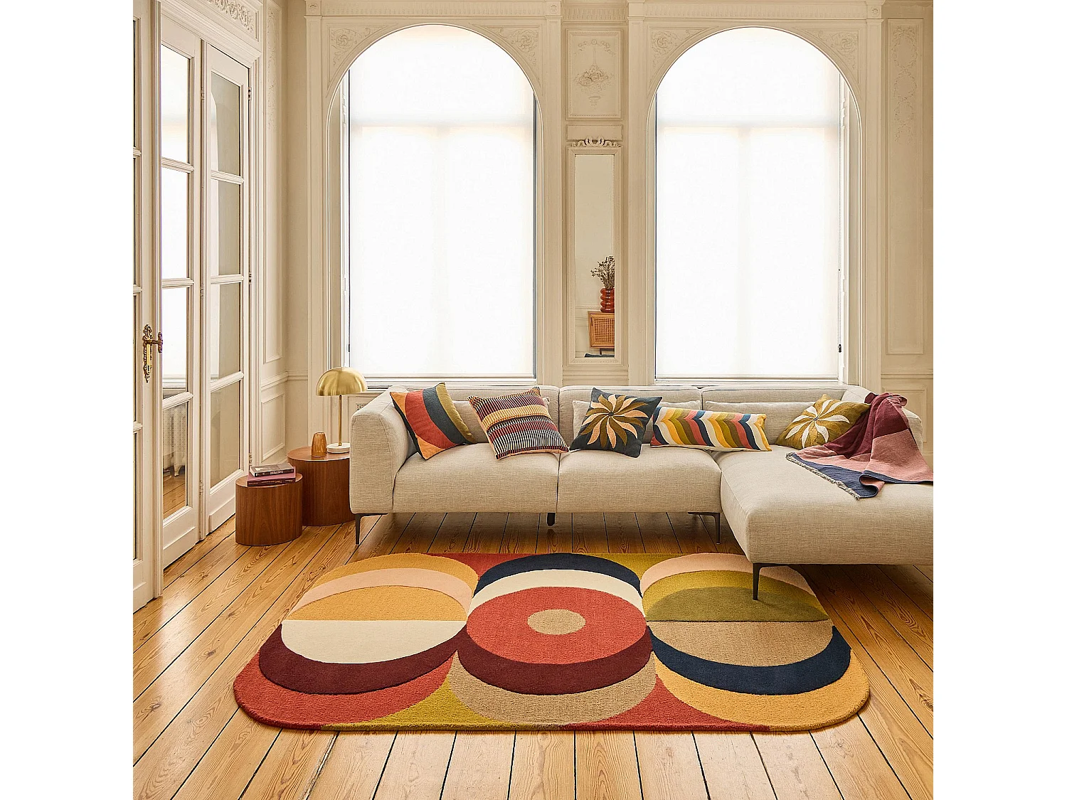 Habitat - Tapis tufté et bouclette en laine - 160 x 230 cm  - Rosé - Design by Floriane Jacques - Clarisse