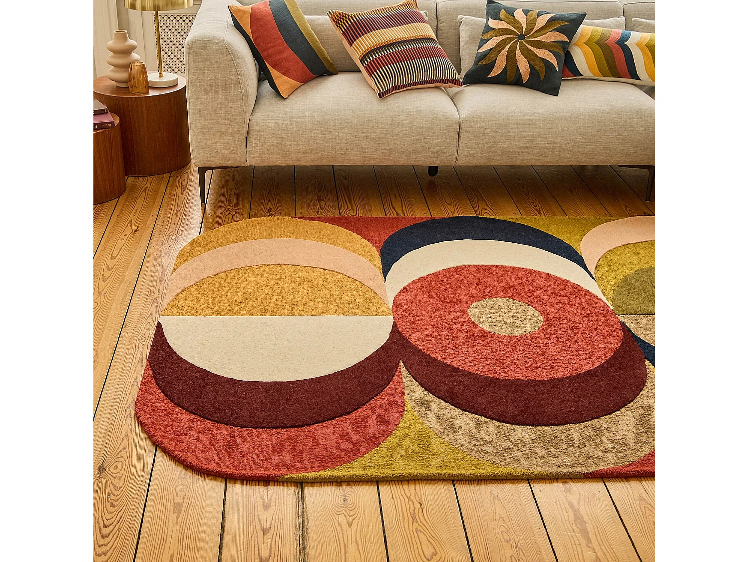 Habitat - Tapis tufté et bouclette en laine - 160 x 230 cm  - Rosé - Design by Floriane Jacques - Clarisse