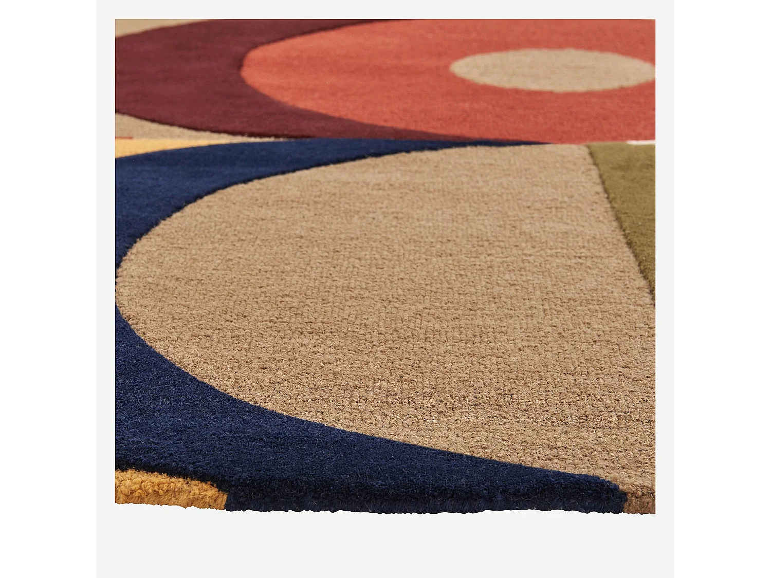 Habitat - Tapis tufté et bouclette en laine - 160 x 230 cm  - Rosé - Design by Floriane Jacques - Clarisse