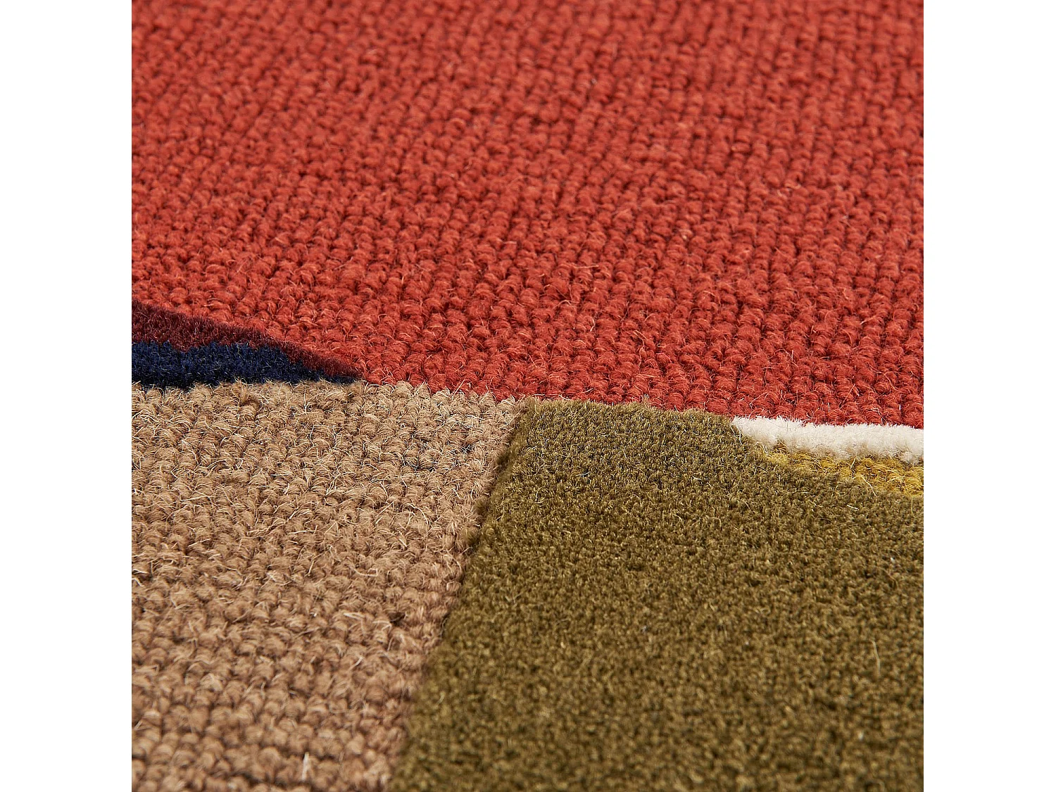 Tapis tufté et bouclette en laine - 160 x 230 cm  - Rosé - Design by Floriane Jacques