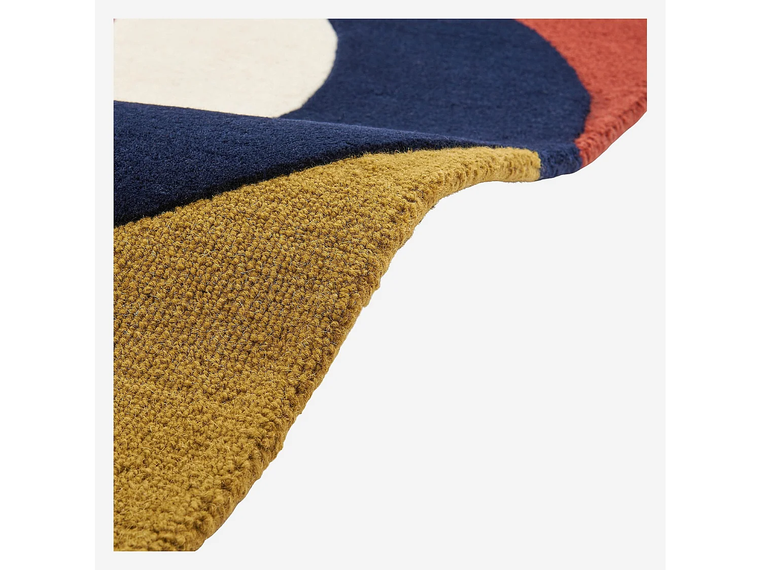 Tapis tufté et bouclette en laine - 160 x 230 cm  - Rosé - Design by Floriane Jacques