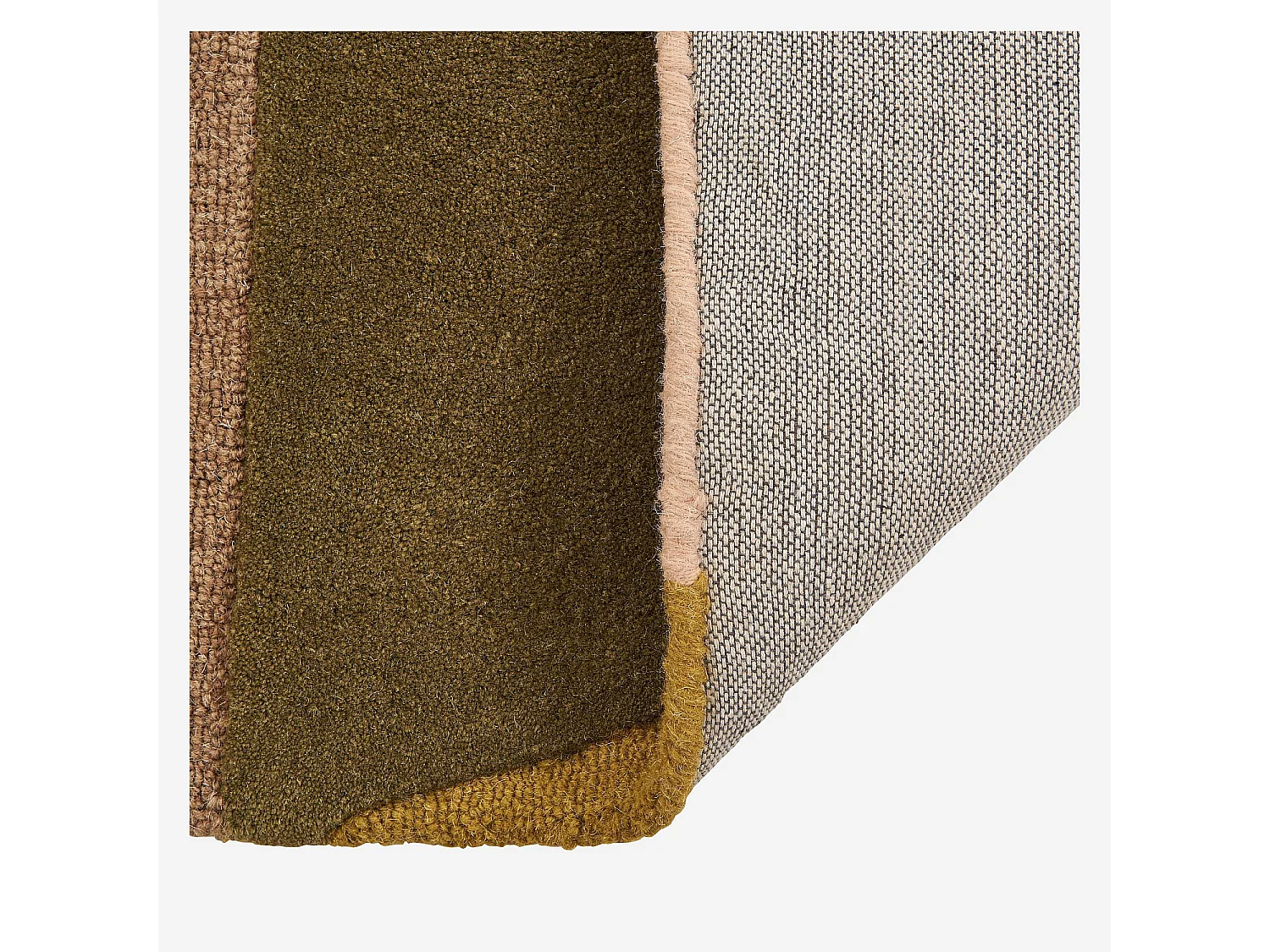 Tapis tufté et bouclette en laine - 160 x 230 cm  - Rosé - Design by Floriane Jacques