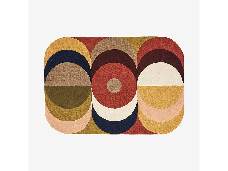 Habitat - Tapis tufté et bouclette en laine - 160 x 230 cm  - Rosé - Design by Floriane Jacques - Clarisse