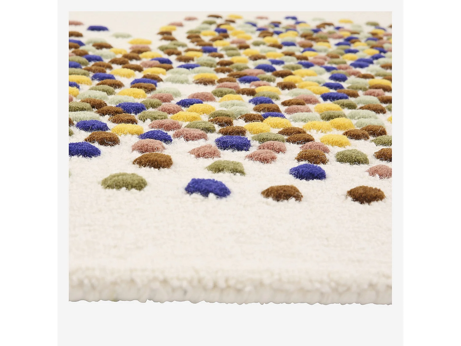 Habitat - Tapis tufté en laine - 120 x 170 cm - Beige et multicolore - Design by Floriane Jacques - Idylle