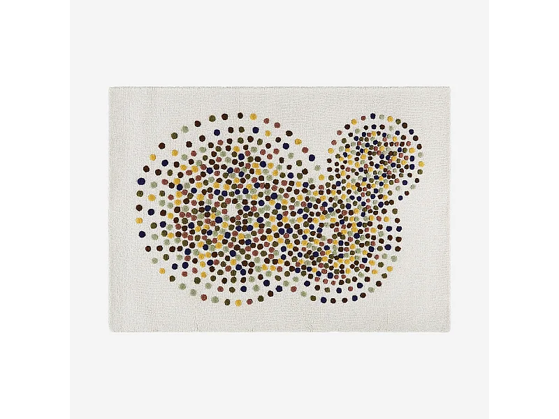 Habitat - Tapis tufté en laine - 120 x 170 cm - Beige et multicolore - Design by Floriane Jacques - Idylle