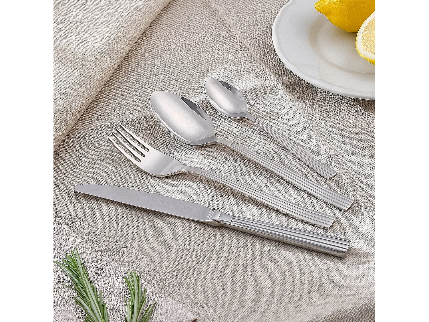 Ménagère 24 pièces en acier inoxydable