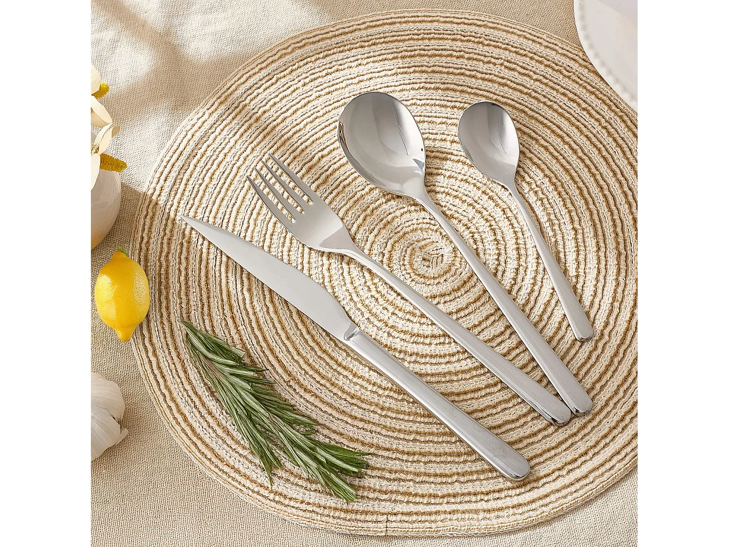 Ménagère 24 pièces en acier inoxydable