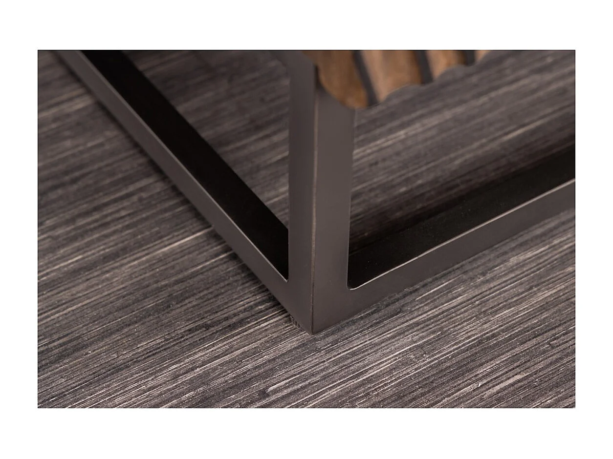 Buffet ZENWOOD 180 cm – Massief hout gesneden concentrische cirkels – 4 deuren