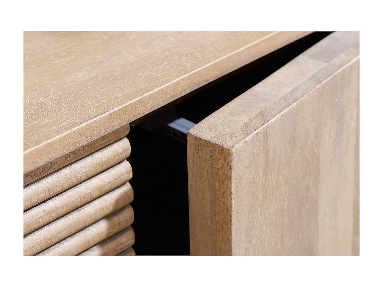 Buffet ORINO 170 cm – Madera maciza de mango blanqueado – Estilo Art Déco