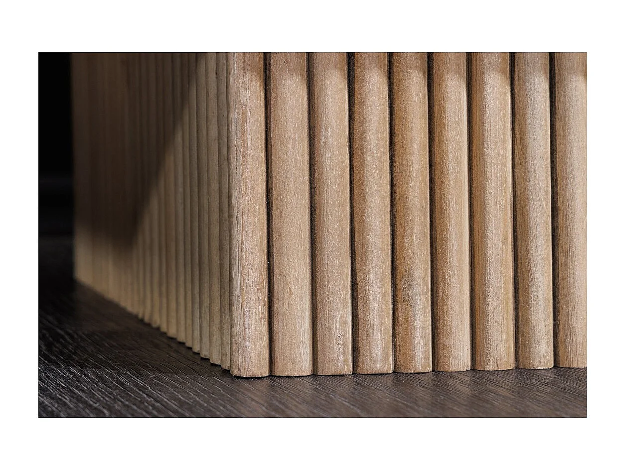 Buffet ORINO 170 cm – Madera maciza de mango blanqueado – Estilo Art Déco