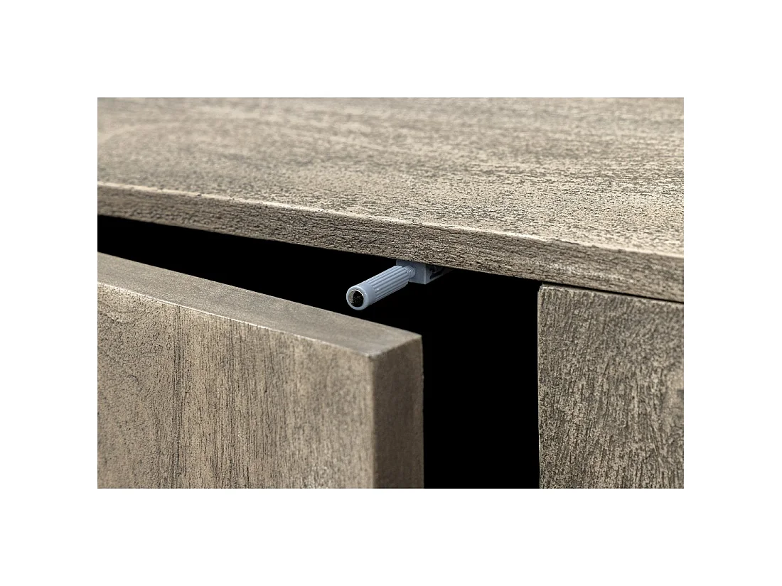 Buffet 170 cm 4 porte legno massiccio mango grigio fumé - Collezione ORINO