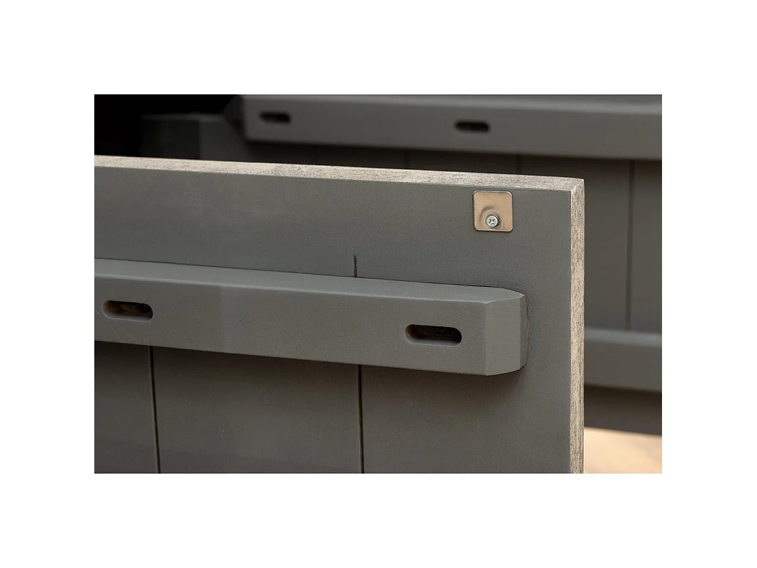 Buffet 170 cm 4 porte legno massiccio mango grigio fumé - Collezione ORINO