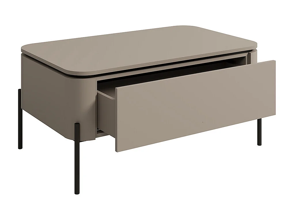 Junon Taupe 1-drawer coffee table