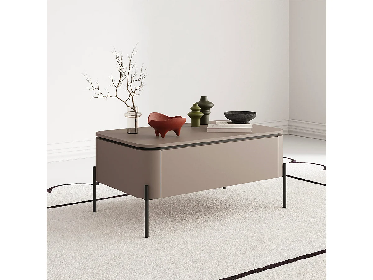 Table basse 1 tiroir Junon Taupe