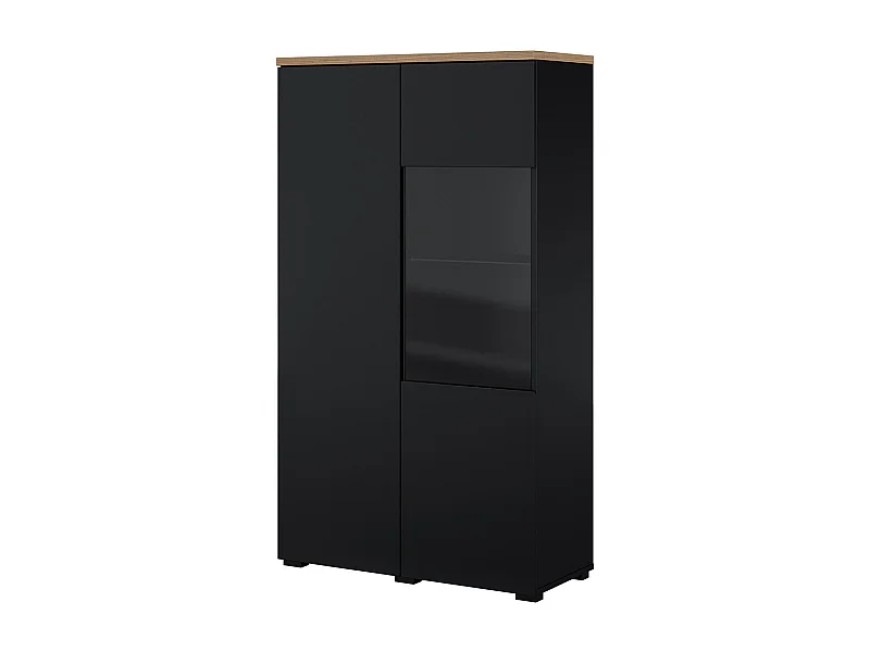 Credenza 2 ante Liko nero e marrone 140cm
