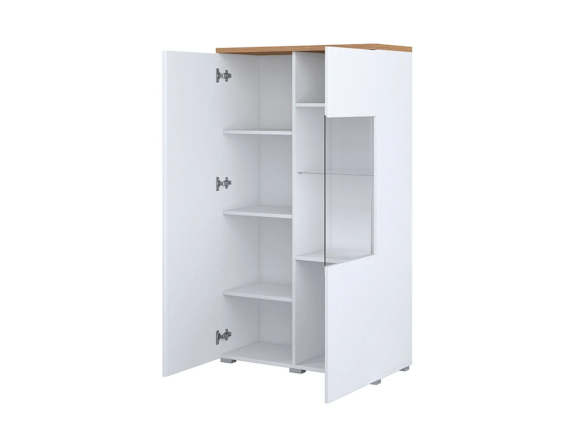 Vaisselier 2 portes Liko Blanc et Bois