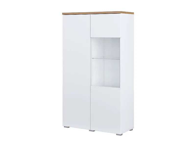 Credenza 2 ante Liko bianco e marrone 140cm