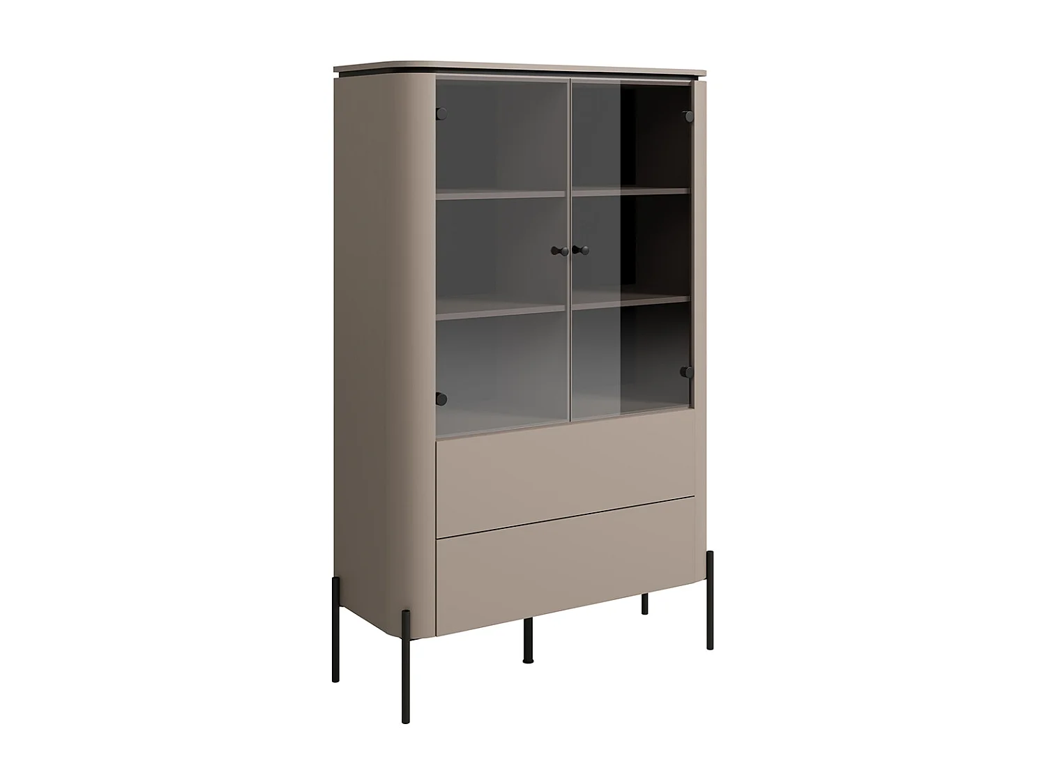 Junon Taupe 2-door 2-drawer dresser