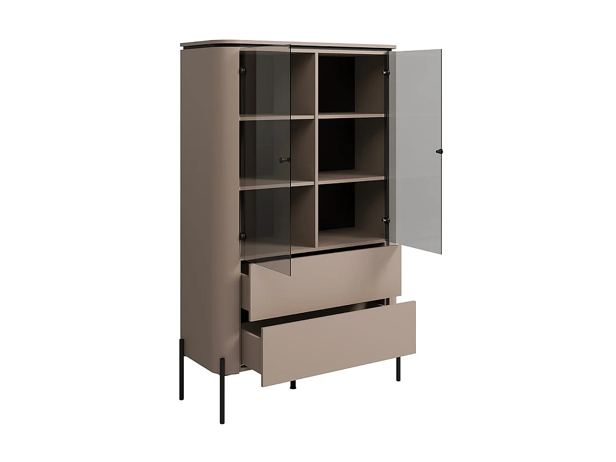 Vaisselier 2 portes 2 tiroirs Junon Taupe