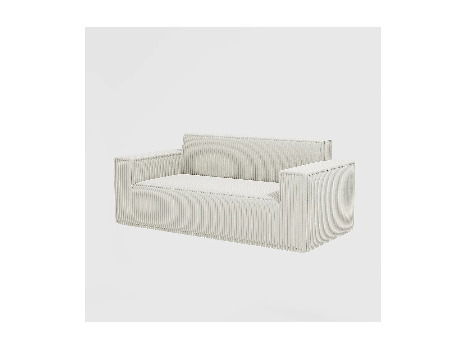 2-zits bank Ribfluweel, 58cm zitdiepte, 178x86x70cm, Beige