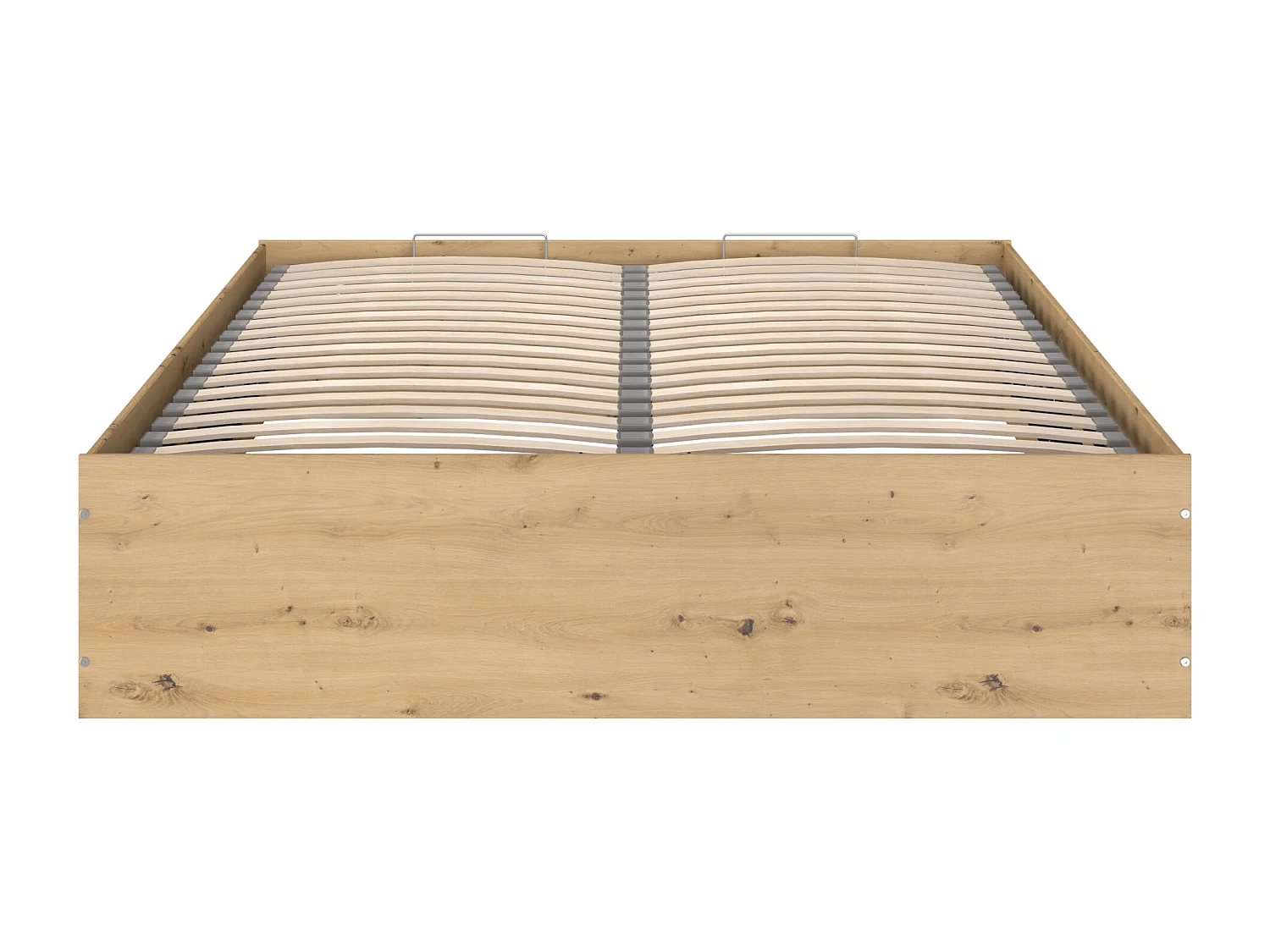 Lit coffre 160 x 200 cm - Coloris : Naturel et noir - LUDARO