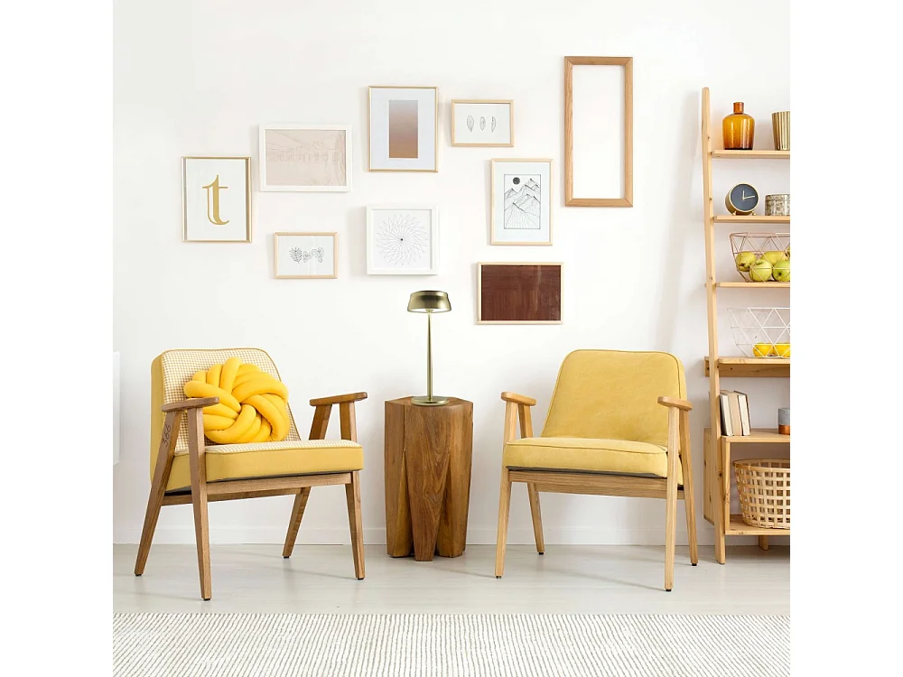 Lampa stołowa LED Zafferano Sister Light Wi-Fi Smart, złota, ładowalna i ściemnialna - 2200-2700-3000-4000 K, 3,2 W, wys. 33 cm