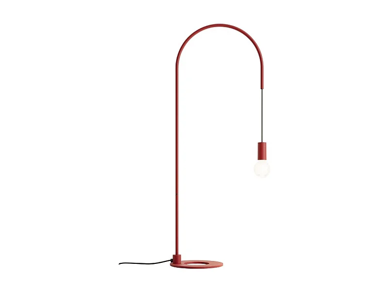Zafferano - Lampe de table Filo avec ampoule E27 max 60W incluse, orientable à 200, H 113 cm, IP20 métal peint - Rouge