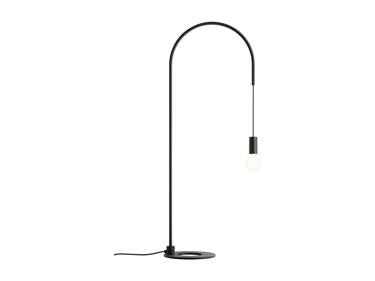 Zafferano - Lampa stołowa Filo z żarówką E27 o mocy maks. 60 W w zestawie, regulowana w zakresie 200°, wys. 113 cm, metal malowany IP20 - kolor czarny