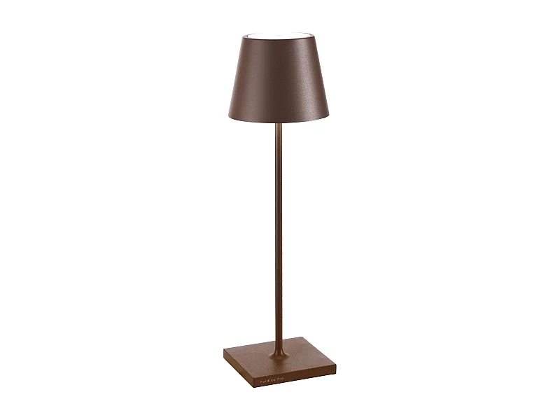 Lampa stołowa LED Poldina Pro Corten, akumulatorowa i ściemnialna, do 12 h pracy, do użytku zewnętrznego, IP65