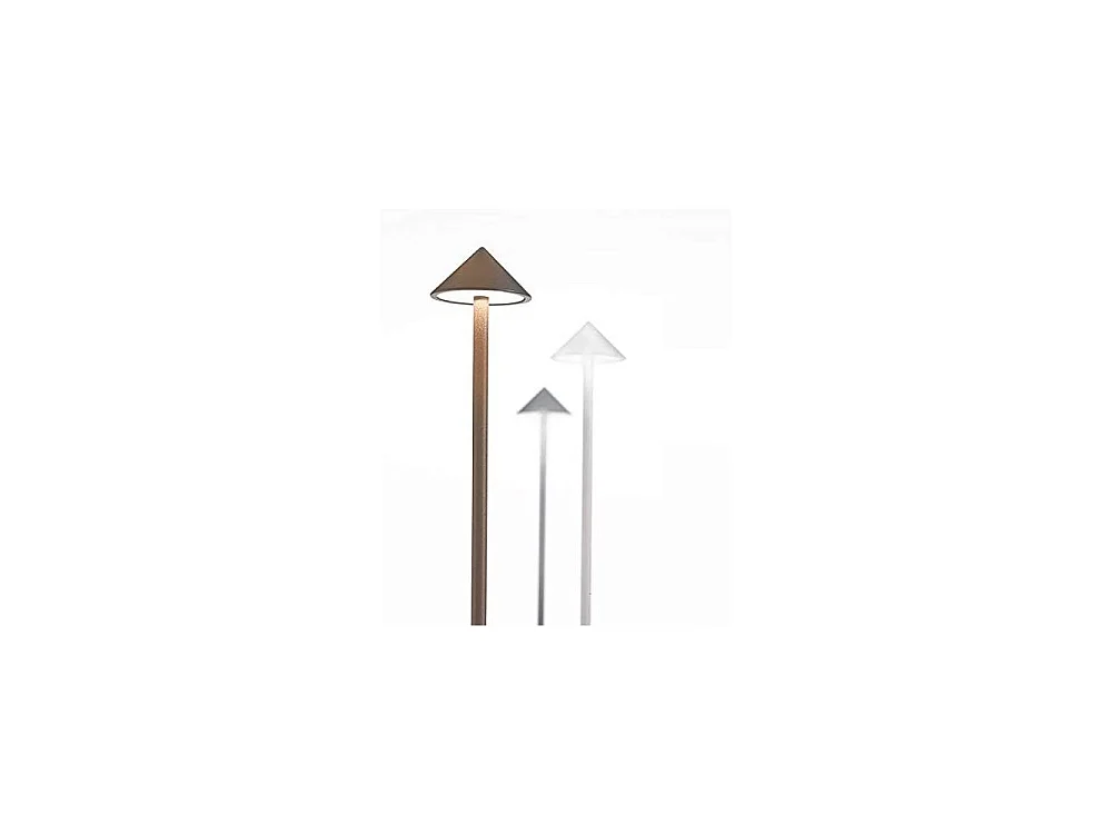 Lampe De Table Led Pina Pro, Gris Foncé, Rechargeable Et Dimmable, Sans Fil, Safran, 2200-2700-3000K, Ip54, Autonomie 12 Heures