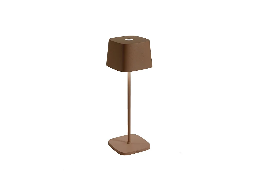 Zafferano Ofelia Pro Corten LED-Tischleuchte, wiederaufladbar und dimmbar - 2200-2700-3000K - 9 Stunden maximale Leistung