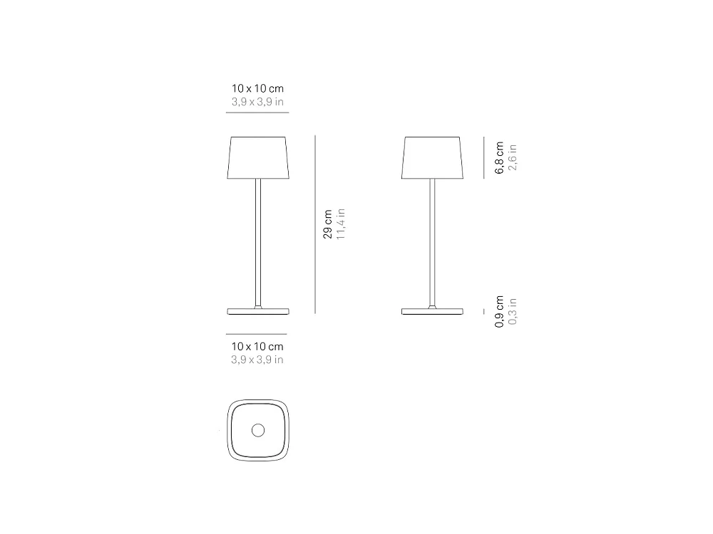 Saffron Ofelia Pro Sand LED Bordlampe Genopladelig og Dæmpbar - 2200-2700-3000K - 9 timers Maksimal Effekt